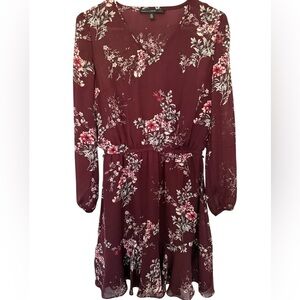 WHBM White House Black Market Maroon Wine Burgundy Dress Women 6P 6 Petite
